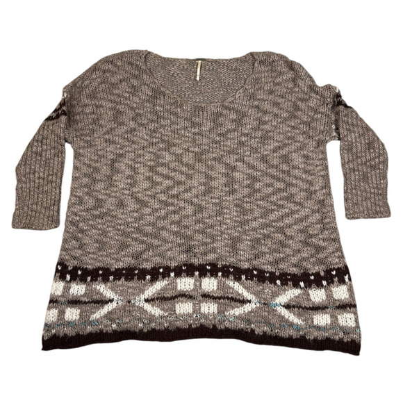 Free People Womens Size M Oversized Pullover Knit Sweater - Picture 1 of 12
